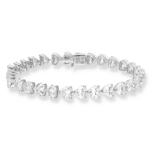 Bracciale diamanti taglio cuore