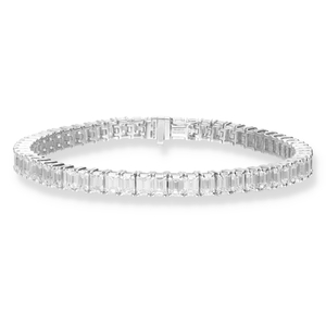 Bracciale diamanti taglio smeraldo