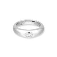 Anello elastico Grace diamante taglio ovale