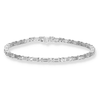 Bracciale diamanti taglio brillante e baguette